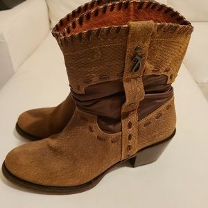 Botas Jaca brown leather cowgirl boots